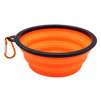 Folding Portable Silicone Dog Feeder Bowl 2 In 1 Pet Dispenser Outdoor