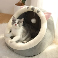 Cat Bed House Kennel Nest Round Pets Sleeping Cave Kitten Beds Pet Basket